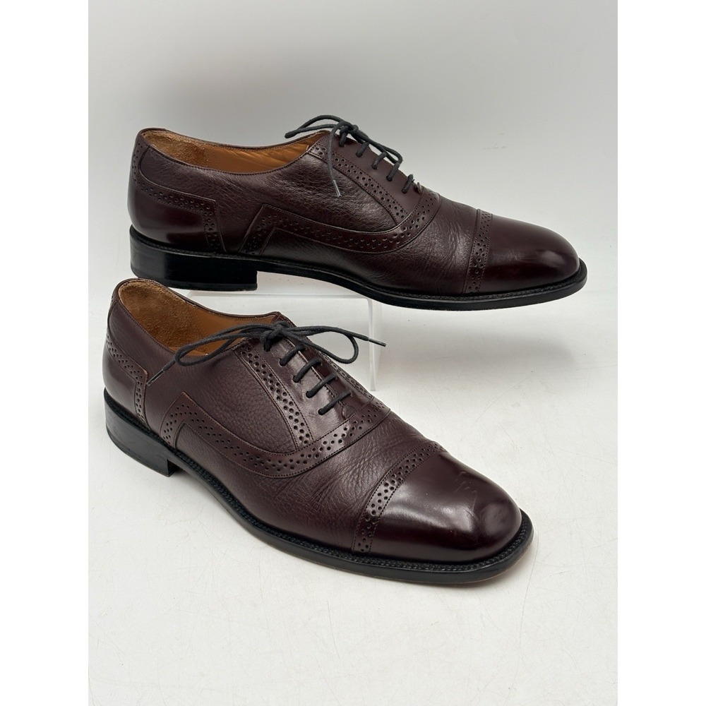 Mezlan Marque Men's Oxford Cap Toe Dress Shoes - Size 10 M - Burgundy Spain